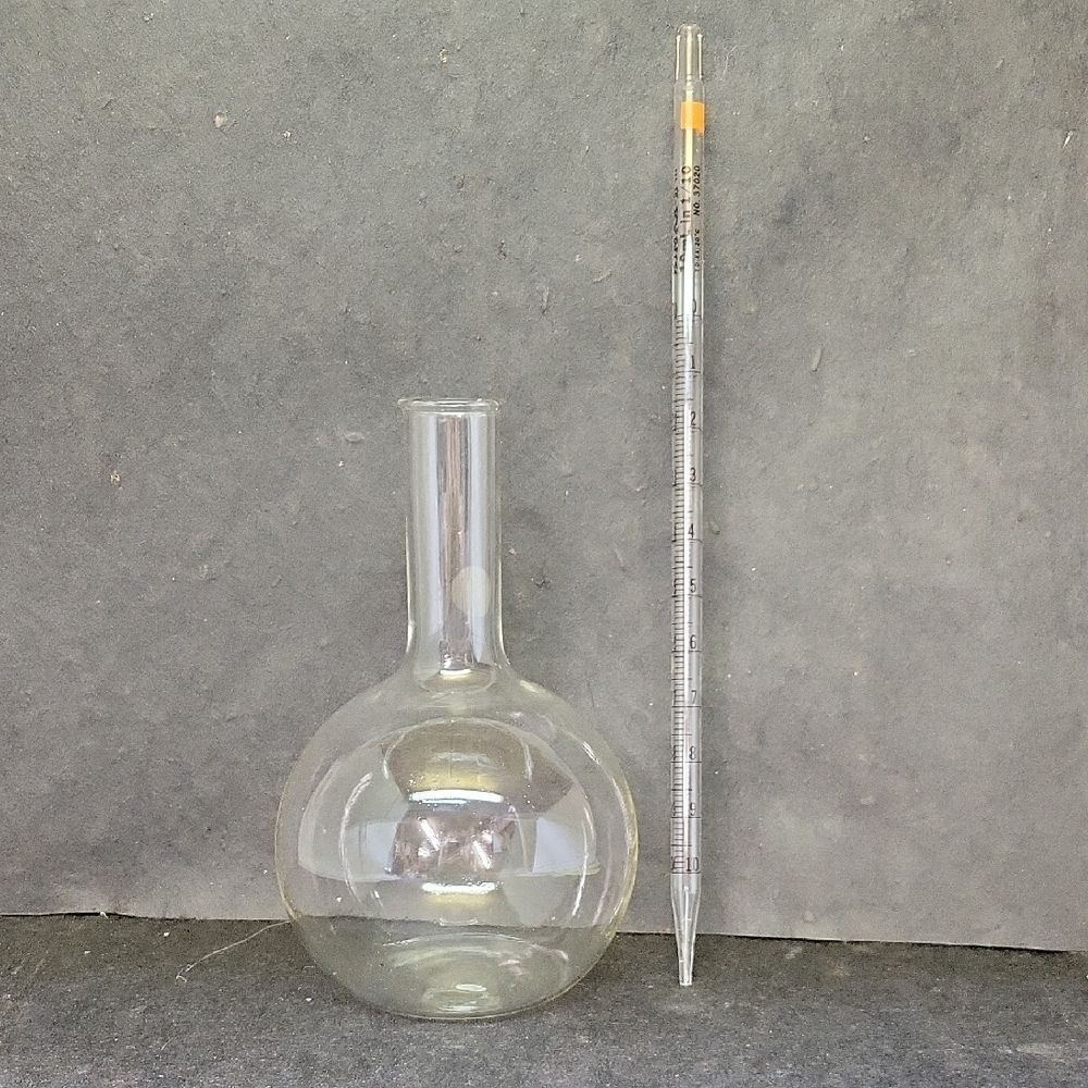 Clear Glass Flask and Pipette Set